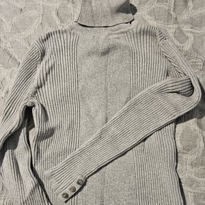 Style&Co metallic silver turtle neck